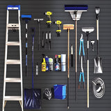 NeatiEase Slatwall Panel Wall Storage Systems, 4 x 8ft Slat Wall Paneling Garage Wall Organizer, Heavy Duty Wall Mounted PVC Wall Rack (Black) NeatiEase