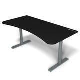 Arozzi Arena Ultrawide Curved Gaming and Office Desk with Full Surface Water Resistant Desk Mat with 3 Custom Monitor Mount Cut Outs and Under The Desk Cable Management Netting - Frozen Grey Arozzi