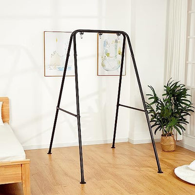 SELFLA Foldable Hammock Stand, Portable Hammock Chair Stand, Heavy Duty Folding Hammock Frame for Indoor or Outdoor, 300 lbs Capacity, Easy to Assemble & Store (Hammock Chair not Included)