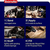 Bondo Rotted Wood Restorer, 8 fl oz., Penetrates into Spongy, Dry-rotted Wood Fibers Creating a Solid Surface, Dries clear and tack free, Water Resistant, Stainable and paintable (20131) bondo