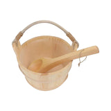 Sauna Bucket Wooden Ladle Bathing Pail Spoon Large Capacity Bath Accessories Barrel Tub Foot Spoon for Sauna Room Hotel Women Bothyi