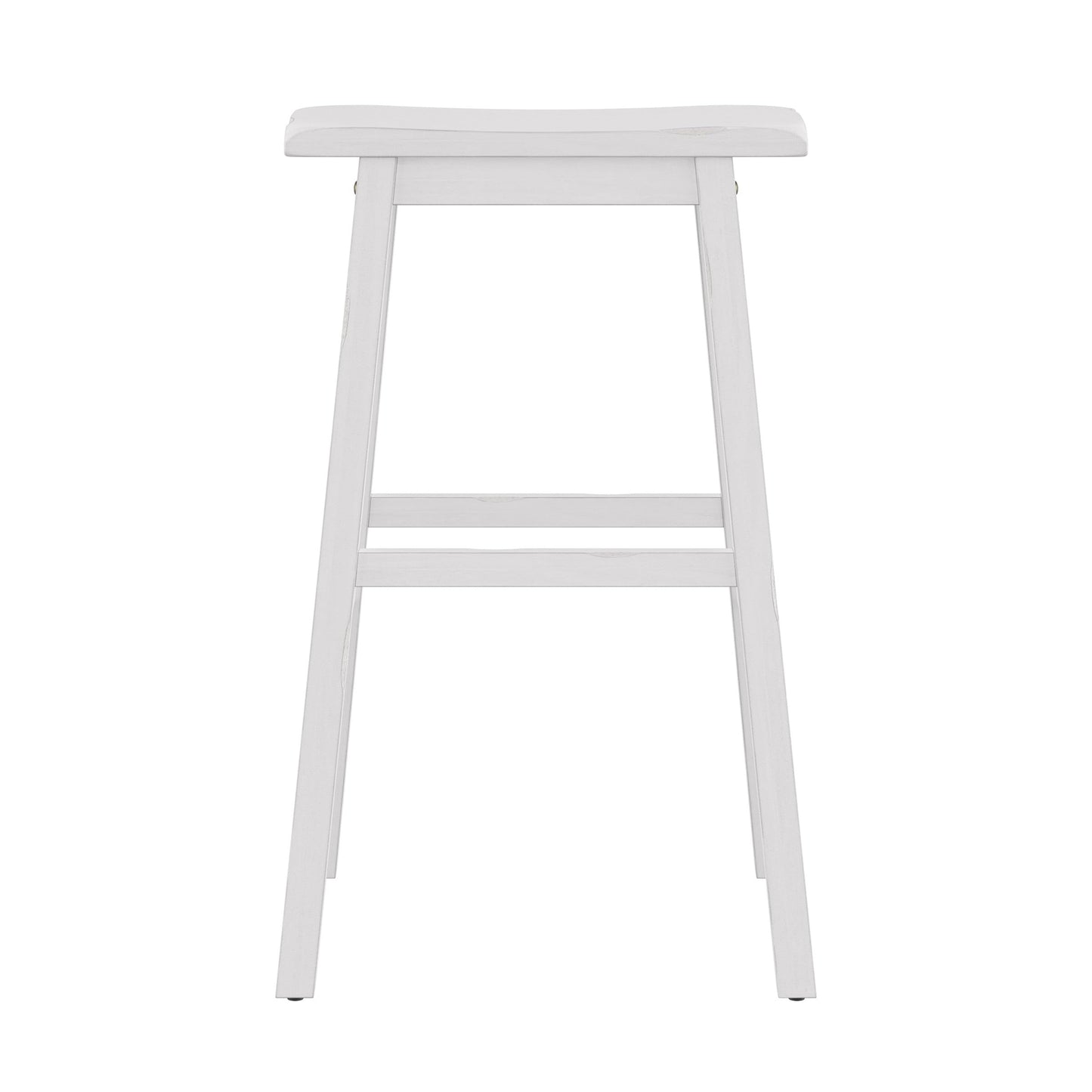 Hillsdale Moreno Wood Backless Bar Height Stool, 29" High, Sea White - WoodArtSupply