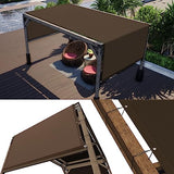 ColourTree 8' W x 16' L Brown Pergola Sun Shade Canopy Replacement Cover, Commercial Grade 260 GSM Cloth for Outdoor Patio, Includes Stainless Steel Weighted Rods (We Make Custom Size) ColourTree