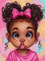 Bimkole 5D Diamond Art Kits for Adults Cartoons African, Full Drill DIY Rhinestone Embroidery Set Paint with Diamonds Art by Number Kits Cross Stitch Home Wall Craft Decor 12x16 Inch Bimkole