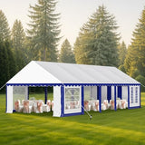 MFSTUDIO 16'x32' Party Tent, Outdoor Heavy Duty Party Tents with Removable Sidewalls, Large Canopy Tent Shelter for Outdoor Events Wedding Birthday, Blue MFSTUDIO