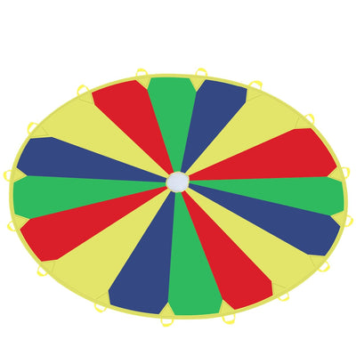 Sonyabecca Kids Play Parachute, Play Parachute 20ft with 16 Handles for Kids Cooperation Group Play