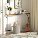 Vantimo 47.2" Console Table, Narrow Entryway Table, Skinny Sofa Table, Behind Couch Table, Long Skinny Table, DisplayTable for Entryway, Living Room, Foyer, Corridor, Office, Rustic Brown Vantimo