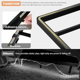 YIADDTION Queen Size Floating Bed Frame with Smart LED Lights, Modern Metal Platform Floating Bed Frame Queen - Heavy Duty Easy Assembly No Box Spring Needed and Noise Free YIADDTION