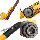 NuoDunco 3/4" x 20-1/2" Pneumatic Sander Air Belt Sander Set With 14Pcs Belts,40/60/80/120Grit,1/4" Air Inlet Mini Air Belt Grinder Air Tool For NuoDunco