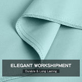 FreshCulture Twin Flat Sheet - Hotel Quality Twin Flat Sheet Only - Brushed Microfiber Top Sheet - Ultra Soft & Breathable - Wrinkle-Free - Easy Care - Single Flat Sheet (Twin, Spa Blue) FreshCulture