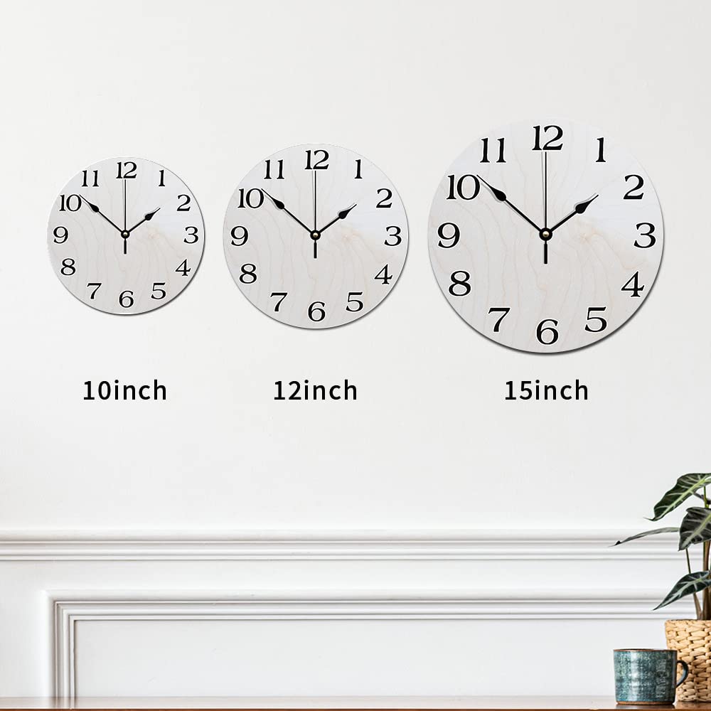Guangpat Grand Teton National Park Tourist Attraction Wall Clock Grand Teton National Park Large Wooden Wall Clocks 15 Inch Modern Home Decor for Kitchen Bedroom Living Room Office Guangpat