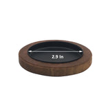 Candle Holder: Rustic Round Wooden Candle Tray for Cozy Home Farmhouse Decor, Set of 2 (Brown) QUALEONA