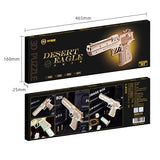 MU 3D Wooden Puzzle for Adults Model kit Building Wood Desert Eagle, Toy Wooden Puzzles Gun, DIY Kits for Men Gifts Birthday Collectible Hobbies Kit