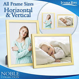 Icona Bay Combo-Sizes Gold Picture Frames Set - 10 PC (Four 4x6, Four 5x7, Two 8x10), Noble Collection Multi-Pack, Modern Professional Design for Wall Gallery Icona Bay