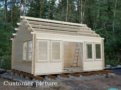 Allwood Spruce Claudia | 209 SQF Cabin Kit, Garden House - WoodArtSupply