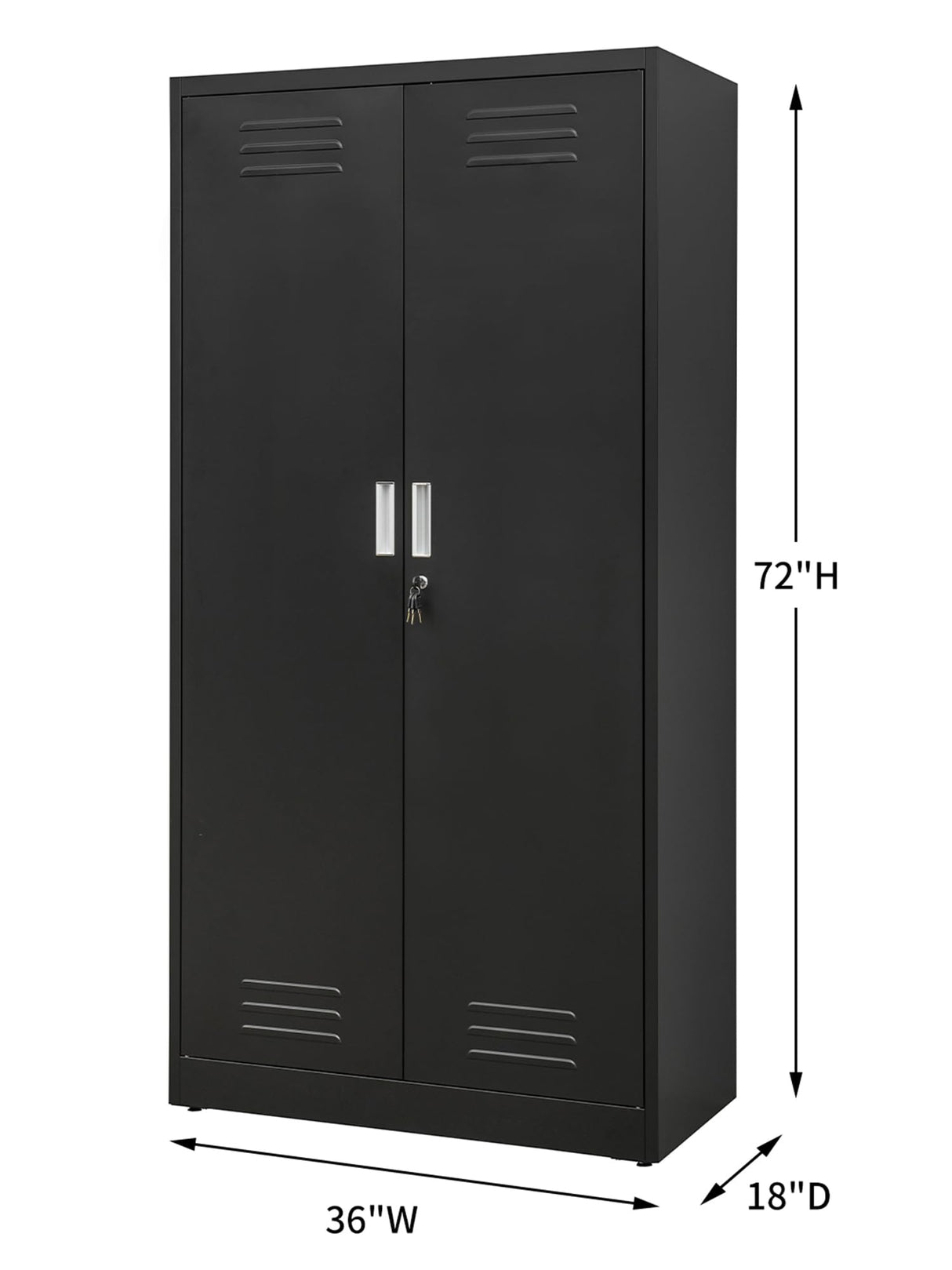 CJF Locking Storage Cabinet with Adjustable Shelves, 72" Metal Storage Cabinets for Garage, Office, Home, Pantry, Classroom CJF