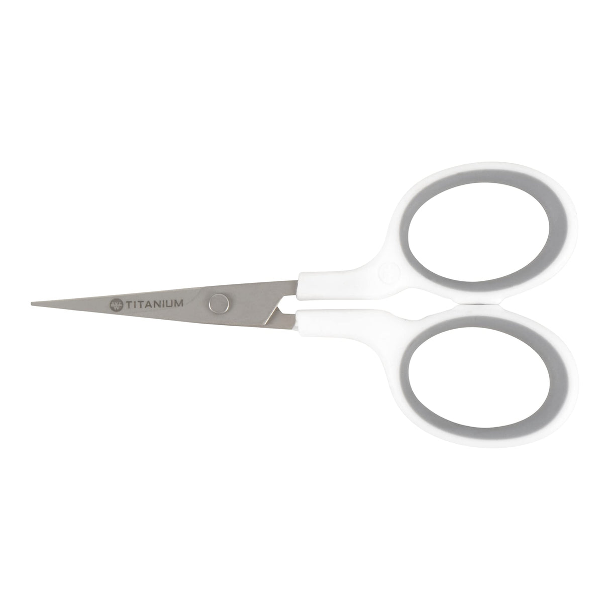 Westcott 4" Embroidery Scissors with Titanium-Bonded Blades for Crafting, Sewing & More (White/Gray) Westcott