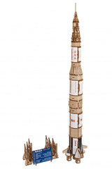 Generic Mechanical U-Gears Wooden 3D Puzzle Model NASA Saturn V Model kit Construction Set Generic