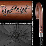 Royal Walk Large Umbrella for 2 Persons - 54 Inch Automatic Open, Wind Resistant, Fast Drying, Strong 16 Ribs, Travel 120cm Royal Walk