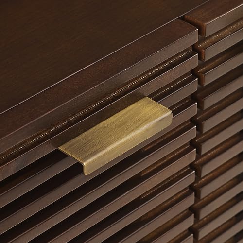 Crosley Furniture Cameron Corner Record Player Cabinet Turntable Stand, Storage for up to 230 Vinyl Records, Brown Crosley Furniture