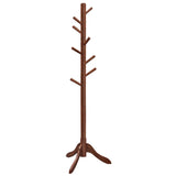 VASAGLE Solid Wood Coat Rack, Free Standing Coat Rack, Tree-Shaped Coat Rack with 8 Hooks, 3 Height Options, for Clothes, Hats, Bags, for Living Room, Bedroom, Home Office, Dark Walnut URCR01WN VASAGLE