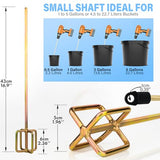 AYZOTEK Paint Mixer for Drill, 1-5 Gallon Bucket, Paint Stirrer for Drill, Zinc Plated, Rust-Free & Easy to Clean, Fits All Standard Drills - For Mixing Paint, Resin, Epoxy & Concrete (Medium Head) AYZOTEK