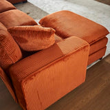 Extra Wide Seat Oversized Convertible Modular Sectional Sofa, Free Combination Reversible Sleeper Couch with Movable Ottoman, 7 Seater Corner Sofa&Couches for Living Room, Office, Spacious Space Eafurn