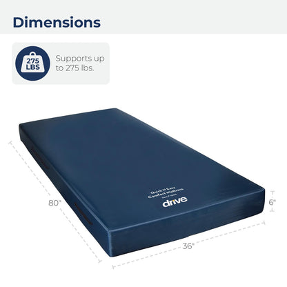 Drive Medical FoamQuick'n Easy Comfort Mattress, Blue