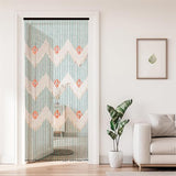 BECHAEO Beaded Curtain for Doorway Handmade Bamboo Wooden Door Beads Hanging Room Divider Hippie Curtain for Hallway Window Boho Rustic Home Store Decor, 35.5 x 75 Inches Green BECHAEO