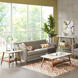 Madison Park Parker Console Tables-Solid Wood, Two-Tone Finish with Lower Storage Shelf Modern Mid-Century Accent Living Room Furniture, Medium, Off-White/Pecan Madison Park