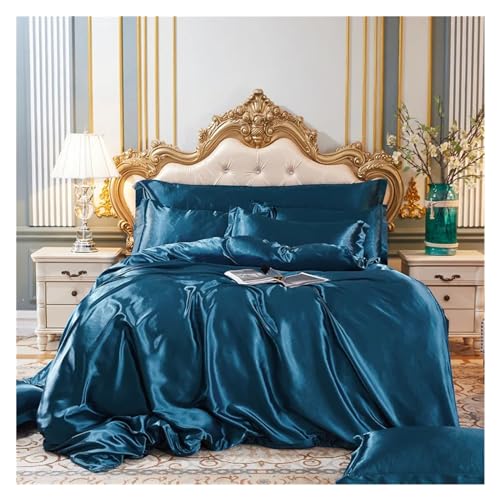 High-End Home Rayon Satin Bedding Set Luxury Single Double Duvet Cover Set, King Queen Size Bedding Sets No Sheets,Bed Generic