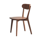 Wayshome 100% Solid Oak Wood Dining Chairs - Kitchen Chairs Set of 1,Study Chair Modern Classic Design for Elevated Living (walnut-1) Wayshome