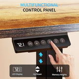 BIZUM Electric Standing Desk, 55" x 24" Height Adjustable Desk, Rustic Brown Sit to Stand Desk Memory Gaming Computer Workstation for Home Office BIZUM