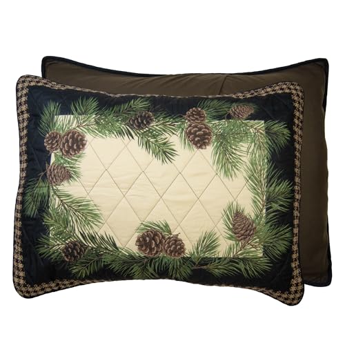 Donna Sharp Cardinal Pine Polyester Bedding Set - 3-Piece Queen Size Quilt Set - Includes 1 Quilt and 2 Standard Pillow Shams - Machine Washable - Traditional Design Donna Sharp