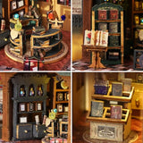 OZJAY Miniature House Kit, Mini House Building Kit with Furniture, DIY Miniature Kit for Adults Teen, Dollhouse Kit for Birthday Christmas, Magic Book House