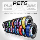 CREALITY PETG Filament 1.75mm 3D Printer Filament, 1kg (2.2lb) Neatly Wound Spool, Dimensional Accuracy ±0.03mm, 2024 Latest Batch, Fit for Ender, Bambu Lab, Anycubic,ELEGOO FDM Printers, Black Creality