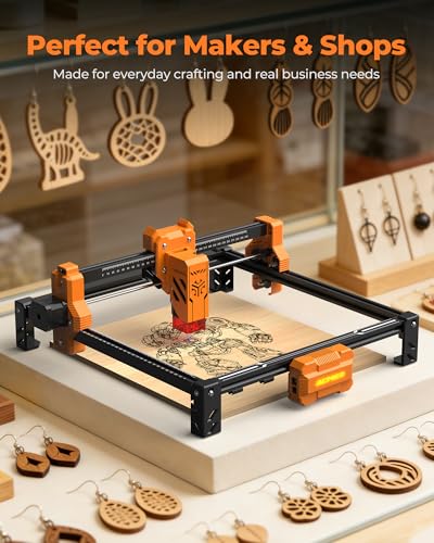 ACMER S2 Laser Engraver Machine for Beginners, 7W Laser Cutter Engraver for Tumbler, Wood & Acrylic, 300x300mm Working Area, 0.01mm Precision, 10000mm/min for DIY, Gifts & Small Business ACMER