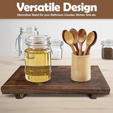 Lyfe Simple Wood Riser for Decor - Rustic Pedestal Stand - Handmade Small Wood Tray - Soap Tray for Kitchen Sink, Dish Soap Tray, Wood Tray for Bathroom, Wooden Stand for Display (Brown, 12 x 7 Inch) Lyfe Simple