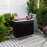 Best Choice Products Portable Pop-Up Bar Table for Indoor, Outdoor, Party, Picnic, Tailgate, Entertaining w/Carrying Case, Storage Shelf, Removable Skirt Best Choice Products