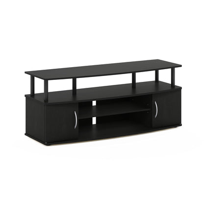 Furinno JAYA Large Entertainment Stand for TV Up to 55 Inch, Blackwood - WoodArtSupply