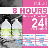 Epoxy Resin Crystal Clear Art 2 Gallon Kit for Coating, Casting, Resin Art, Jewelry, Tabletop, Bar Top, Live Edge Tables, Fast Curing 2 Part Epoxy Casting Resin Kit Puduo