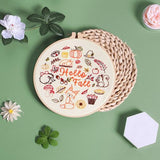 Louise Maelys Fall Embroidery Kits for Beginners,Cross Stitch kit for Adults,DIY Needlepoint for Starters,Including Cloth with Autumn Pattern,Hoop,Instruction and Threads