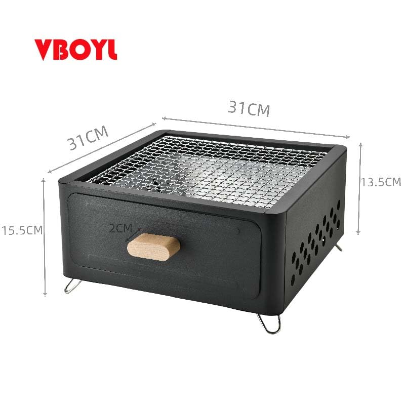Barbecue Desk Tabletop Outdoor Stainless Steel Smoker BBQ,Portable Lightweight Barbecue Grill Tools for Outdoor Cooking Camping Picnics Beach VBOYL