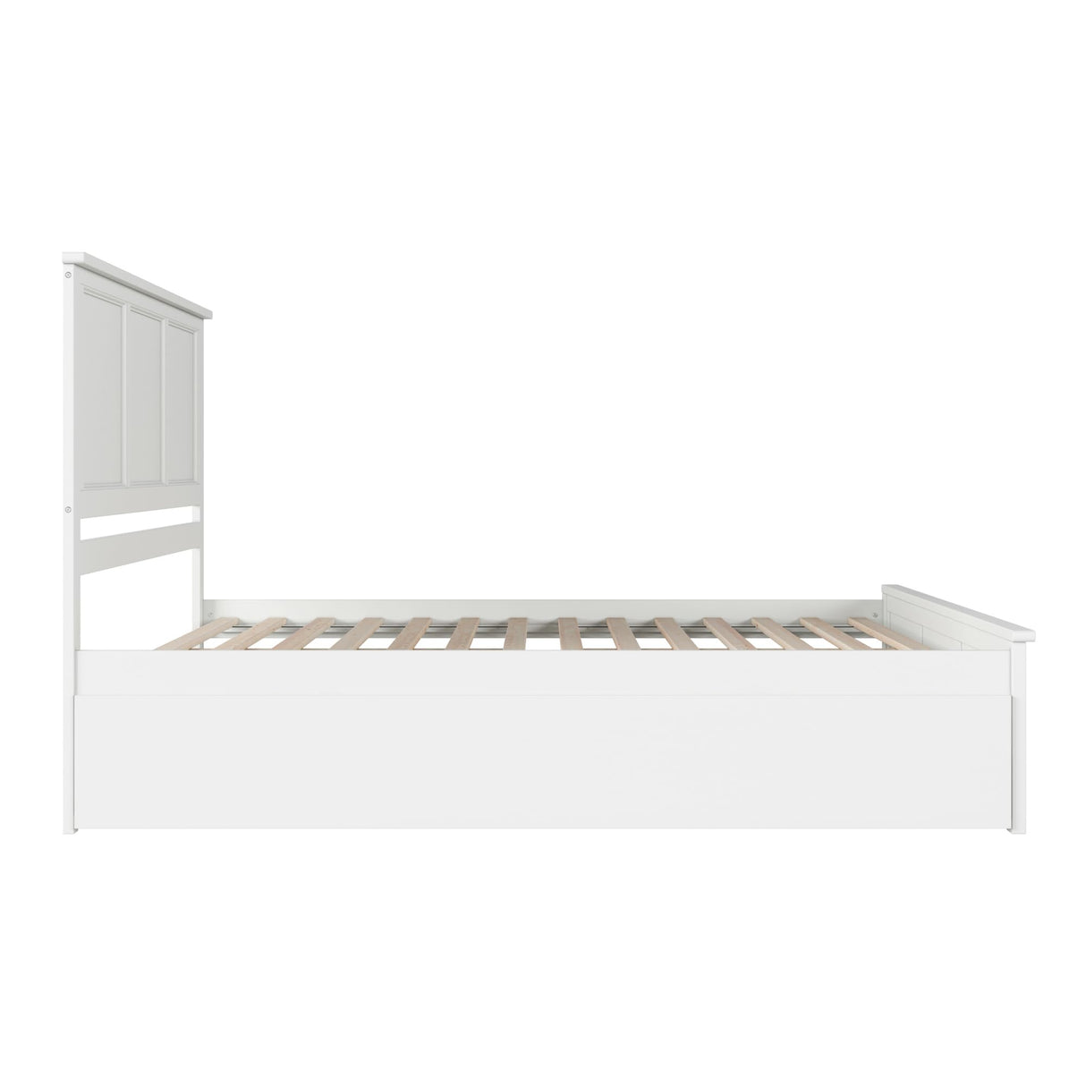 AFI, Madison King Platform Bed with Matching Footboard and Twin XL Trundle, White AFI