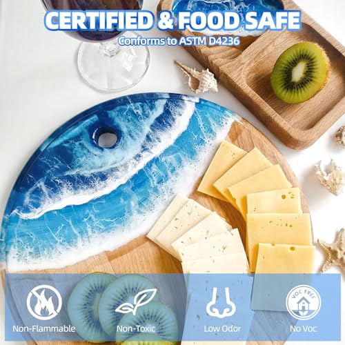 Shabebe Deep Pour Epoxy Resin 1.5 Gallon [2024 Upgrade], Up to 6" Pour Depths Epoxy Resin, Bubble Free & Super-Gloss Flow Casting Resin, UV Resistant Epoxy for Wood Table, River Table, Countertops Shabebe