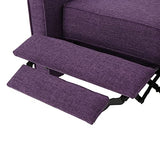 Christopher Knight Home Mervynn Mid-Century Modern Fabric Recliner,polyester, Muted Purple / Dark Espresso Christopher Knight Home