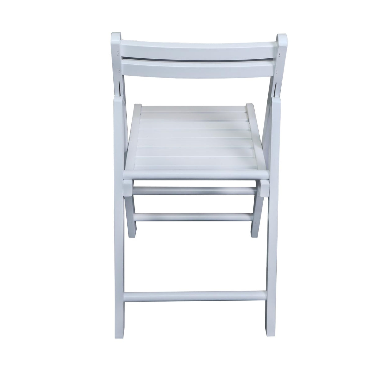 Casual Home Wooden Folding Chairs 2-Pcs Set, 17" W x 18" D x 30.75" H, White Casual Home