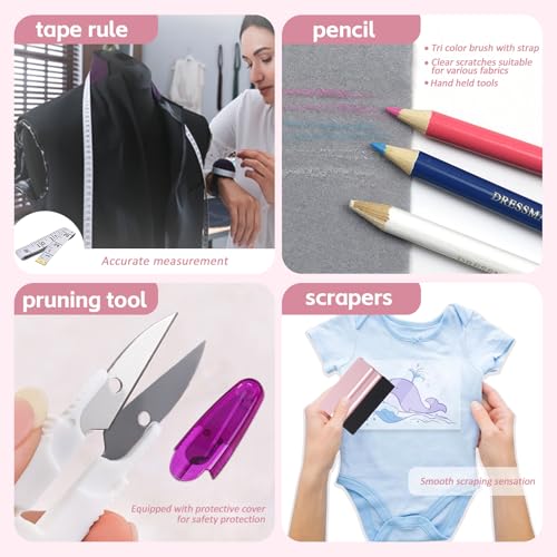 67 Pcs Sublimation Shirts Tool Kits for Vinyl Alignment,Heat Press Mat Pad Silicone,T-Shirt Rulers Guide and Teflon Sheet for Cricut Heat Press HTV Vinyl Center Designs,Craft Sewing Accessories DNSGOOR