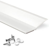 FOSLUOC Garage Door Seal Top and Side Seal Strip 34FT White Adhesive Backed Rubber Weather Stripping Replacement Weatherproofing Universal Sealing FOSLUOC