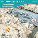 Cooling Comforter Double/Single King Size Cooling Blanket Soft Breathable Summer Duvet 150x200/180x200cm Lightweight Cooler Comforter Washable Quilted Duvet for All Season(#1,200x230cm/78x90in) QWHYQXI
